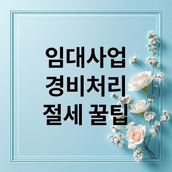 임대사업
경비처리
절세 꿀팁 (임대사업자 경비처리 장부작성)