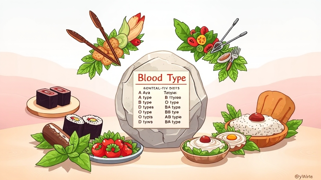 스위치온 다이어트, 왜 혈액형별 접근이 중요할까? (illustration 스타일)