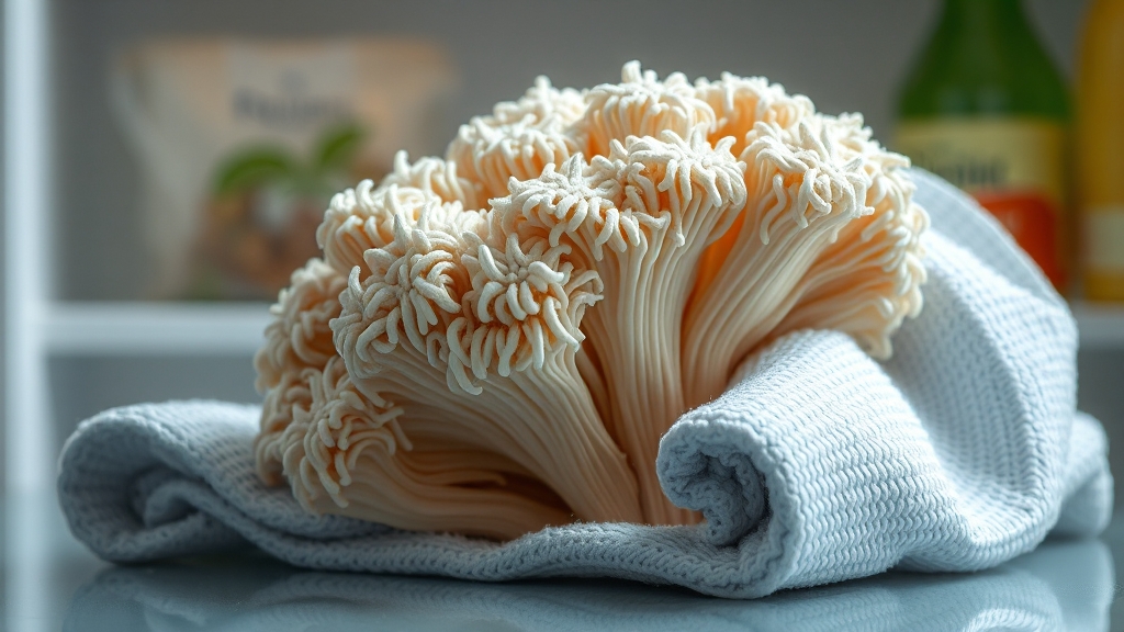 신선도 유지! 손질 및 보관법 (realistic 스타일)