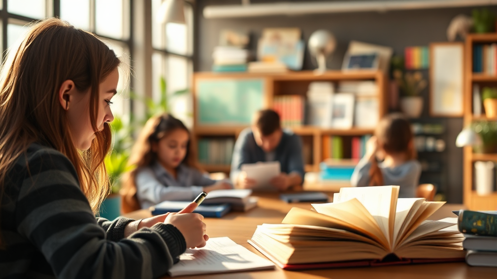 AI 디지털 교과서 도입의 핵심 목표 (realistic 스타일)