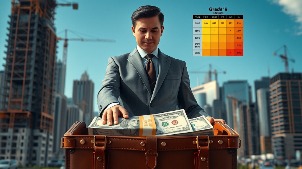 9급 봉급표: 초봉 및 연차별 변화 (realistic 스타일)