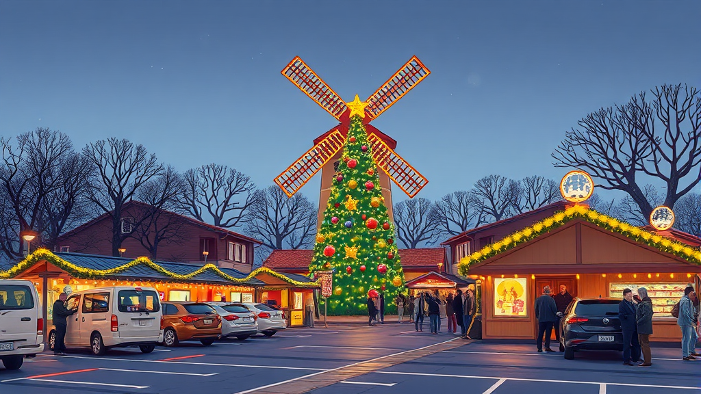 주차 정보 및 교통편 안내 (illustration 스타일)