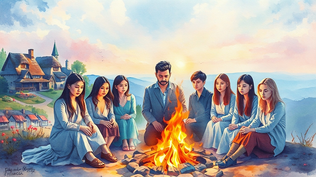 불 꿈 후 주의사항 및 대처법 (watercolor 스타일)