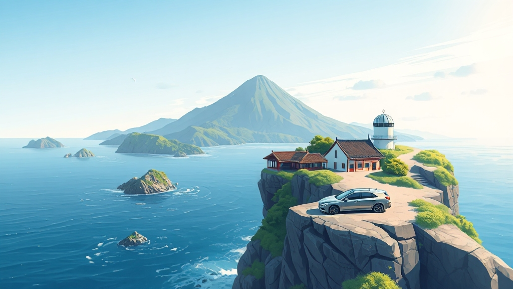 울릉도, 어디를 가야 할까? (illustration 스타일)