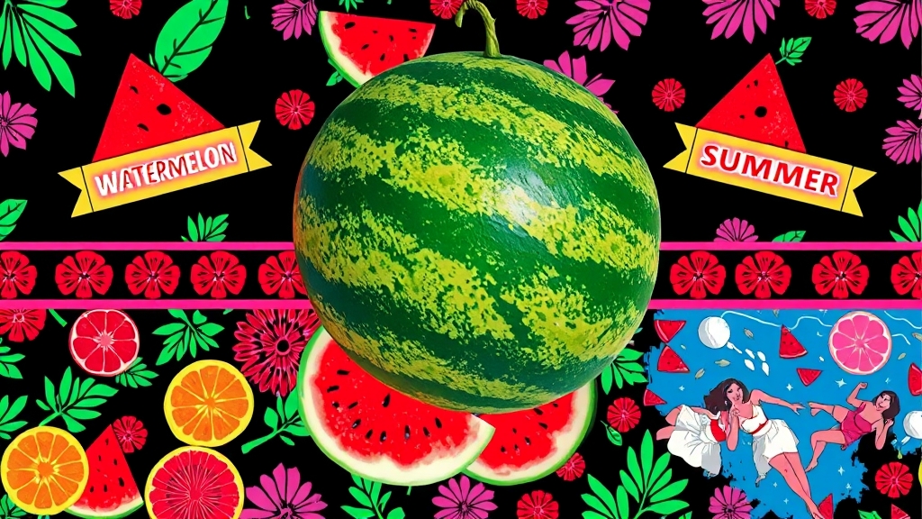 수박, 노폐물 제거 & 수분 공급에 최고! (popart 스타일)