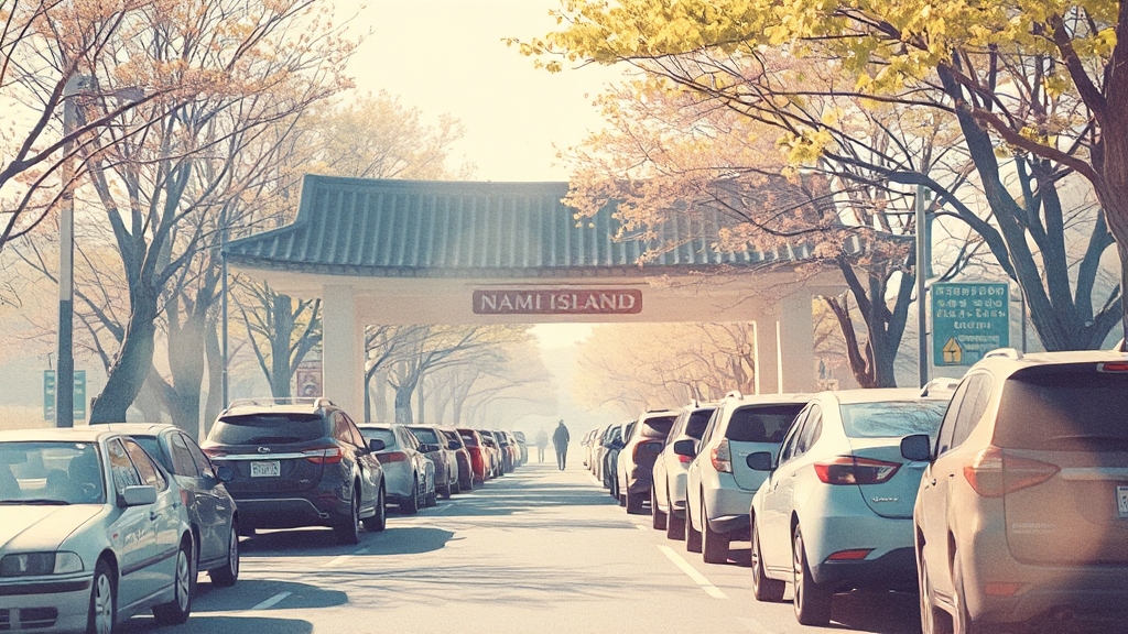 방문 전 주차 정보 확인 (watercolor 스타일)