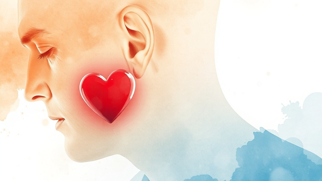 귓불 주름 있다면 받아야 할 검사 (watercolor 스타일)