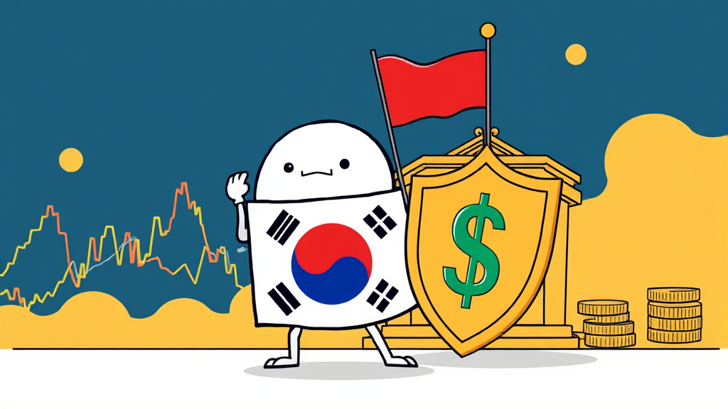 외환당국 시장 개입과 영향 (illustration 스타일)