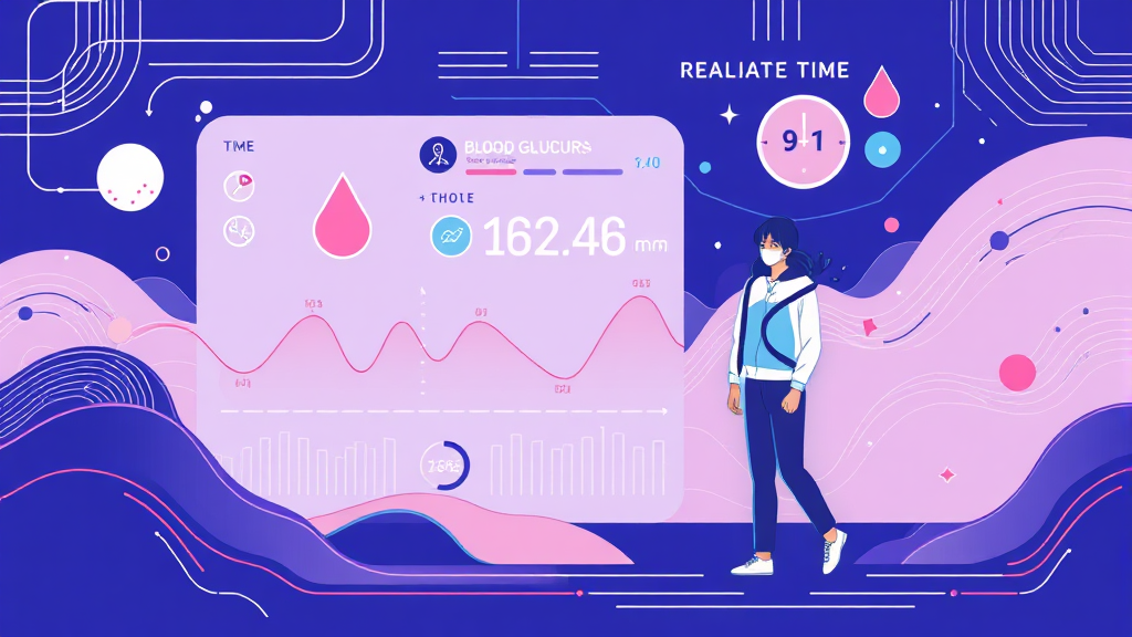CGM 활용을 통한 당뇨병 관리 전략 (illustration 스타일)