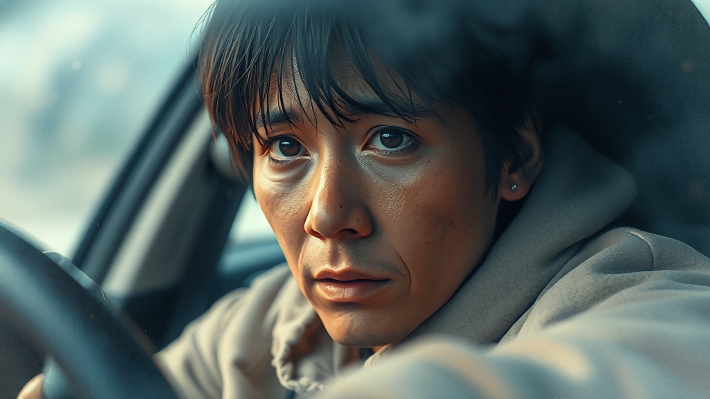 운전자 건강 상태, 진술의 진실은? (watercolor 스타일)