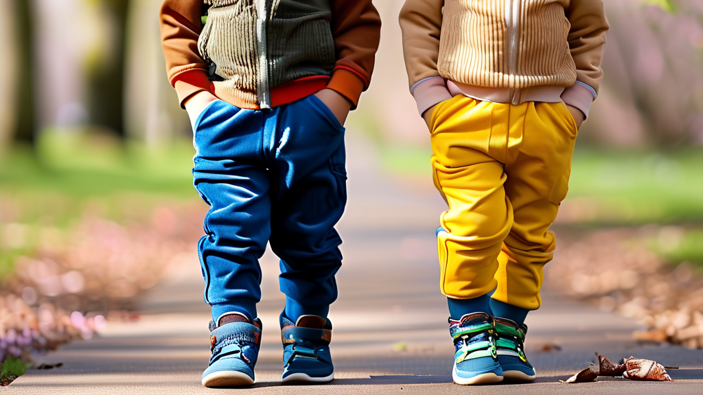 활동성 UP! 아이들 위한 편안한 봄 바지 (realistic 스타일)