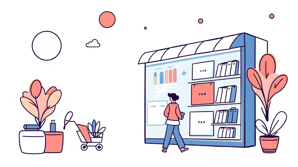 디지털 마케팅 시장에 미치는 영향 (illustration 스타일)