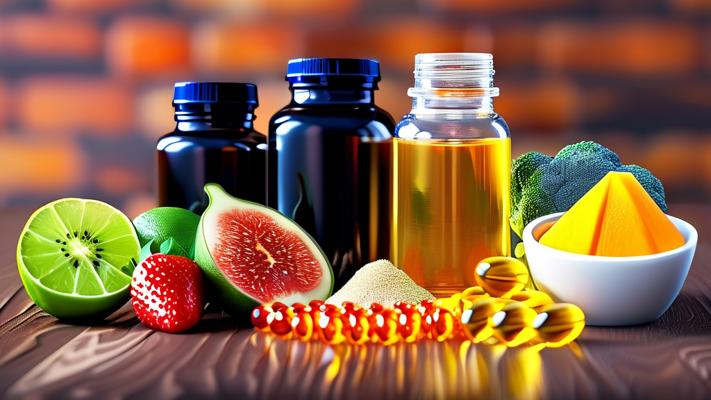 주요 다이어트 보조제 성분 비교 (realistic 스타일)