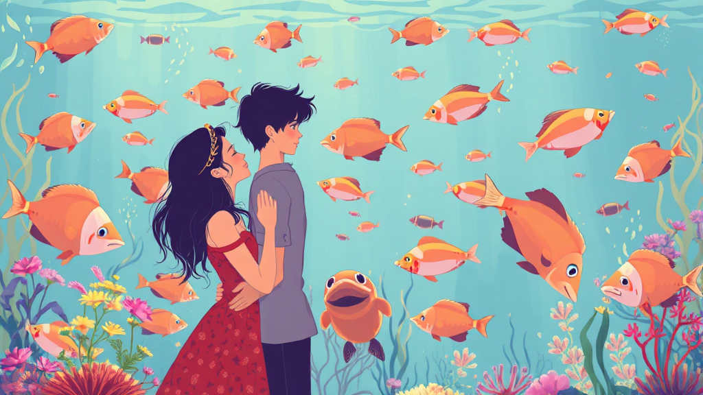 따뜻한 실내 데이트 장소는? (illustration 스타일)