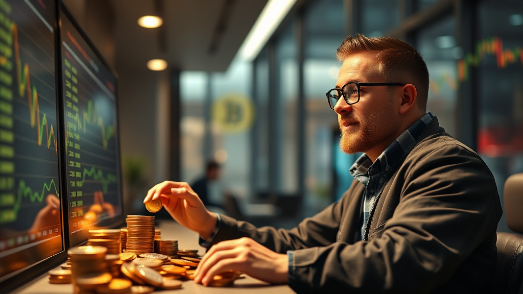 비트코인 구매 및 거래 방법 (realistic 스타일)