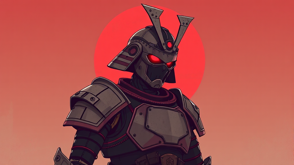 일본 로봇 산업의 과제 (illustration 스타일)