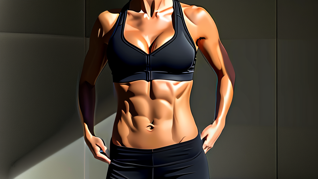수술 후 달라지는 복부 라인과 체형 변화 (realistic 스타일)