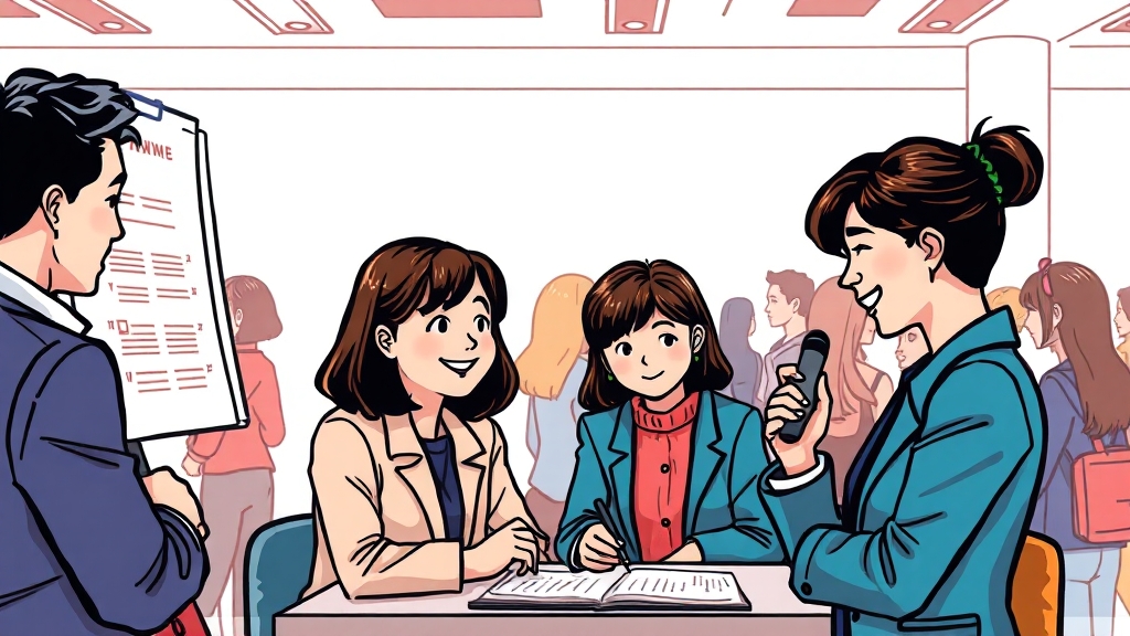 취업, 이렇게 지원해 드려요 (cartoon 스타일)