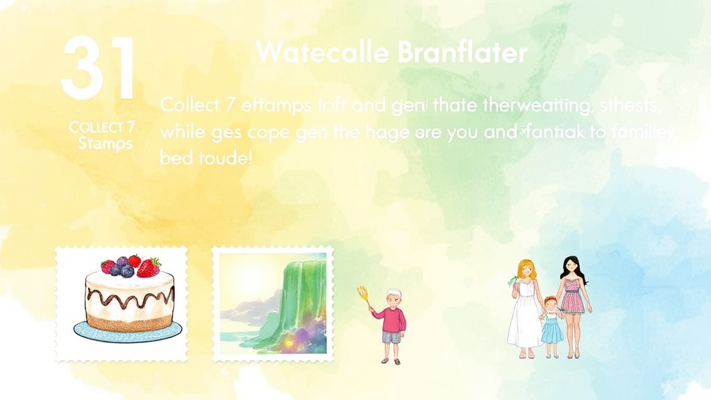 31 VIP 스탬프, 모으면 혜택이! (watercolor 스타일)