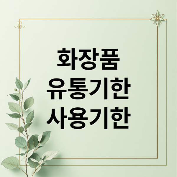 화장품
유통기한
사용기한 (화장품 개봉후 사용기간)
