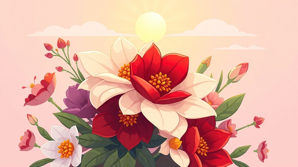 꿈 속 꽃: 연애와 결혼의 길조? (cartoon 스타일)