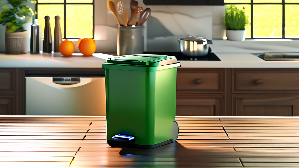 스마트 쓰레기통: 편리함과 위생을 동시에 (realistic 스타일)