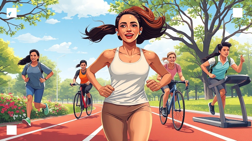 운동 및 일상생활 활용성 (illustration 스타일)