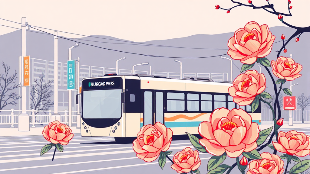 동백패스란 무엇인가? 부산 시민을 위한 교통비 환급 제도 (illustration 스타일)