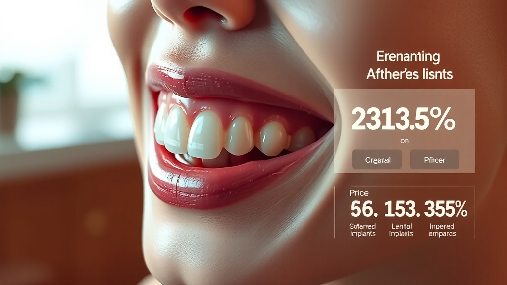 임플란트 재료 & 브랜드별 가격 비교 (realistic 스타일)