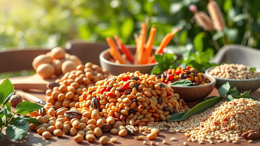 식물성 단백질 섭취 시 주의사항 (realistic 스타일)