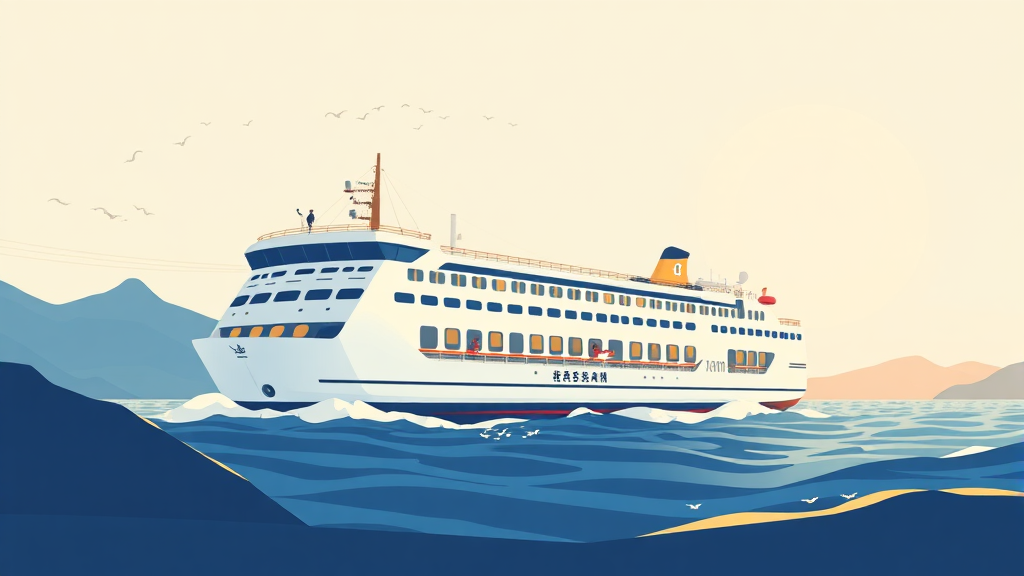 울릉도 배편 운항 정보 및 최신 업데이트 확인하기 (illustration 스타일)