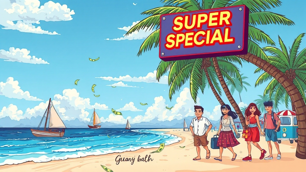 괌/후쿠오카 초특가 현황 (cartoon 스타일)