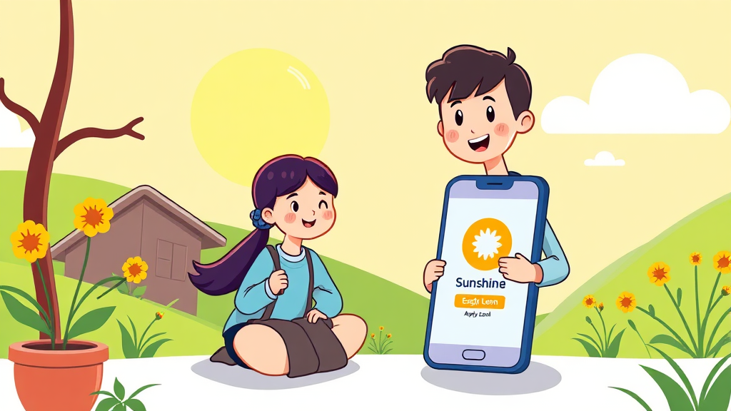 햇살론 신청 방법 (cartoon 스타일)