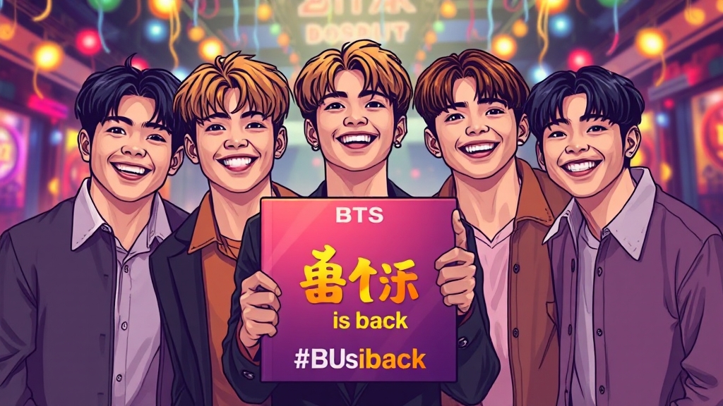 멤버들의 잇따른 전역 (illustration 스타일)