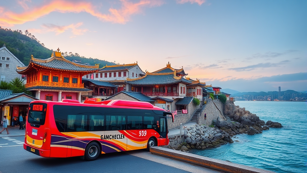 시티투어버스 노선 (realistic 스타일)