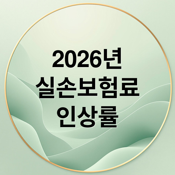 2026년
실손보험료
인상률 (실손보험료 인상)