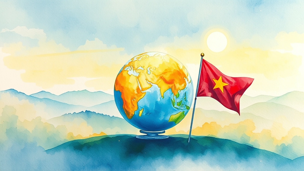 국제 뉴스: 문화 교류 및 무역 합의 (watercolor 스타일)