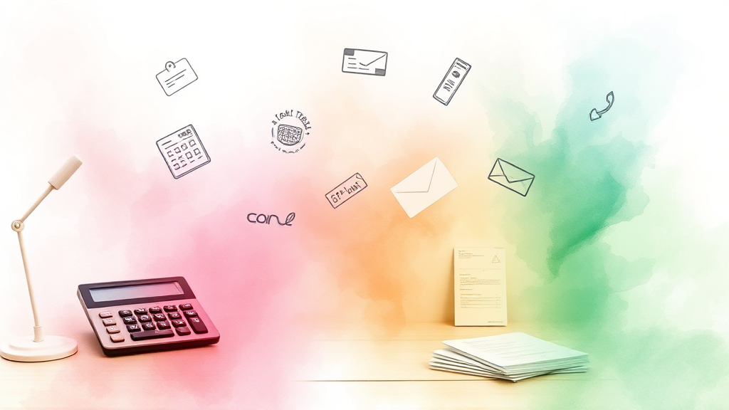 경비 처리 시 실수 (watercolor 스타일)