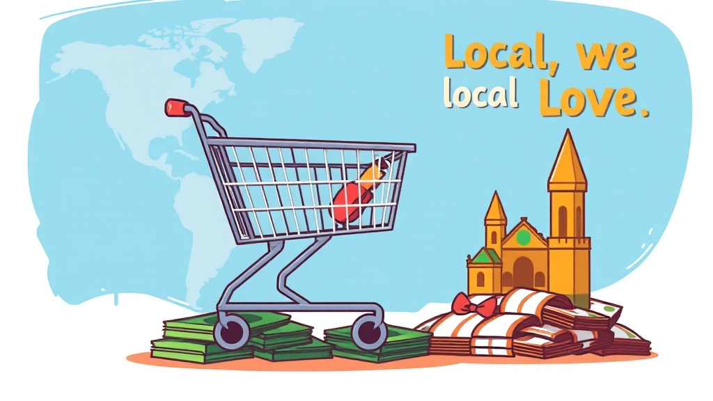 소비쿠폰 vs 지역사랑상품권 차이점 (cartoon 스타일)