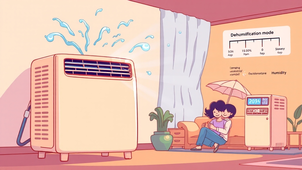 제습 vs 냉방 모드 비교 (cartoon 스타일)