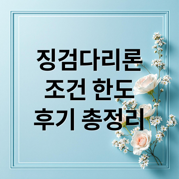 징검다리론
조건 한도
후기 총정리 (징검다리론 신청 자격)
