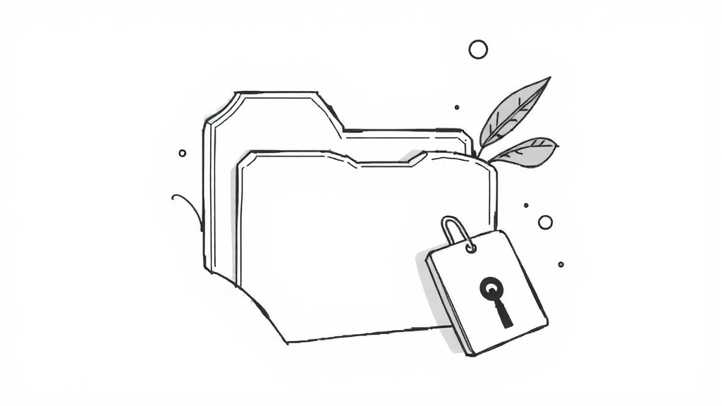 앱 숨기기 및 잠금 설정 (illustration 스타일)