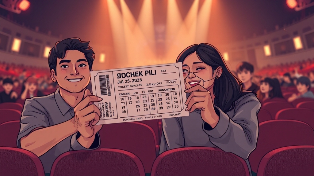 티켓 예매 방법 (illustration 스타일)