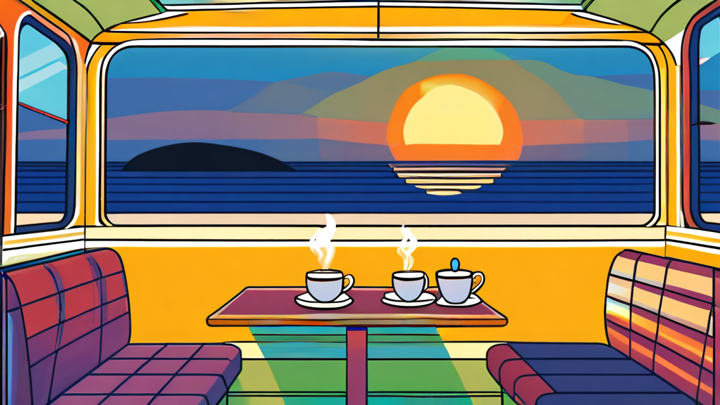 로맨틱한 분위기의 식사 및 카페 추천 (illustration 스타일)