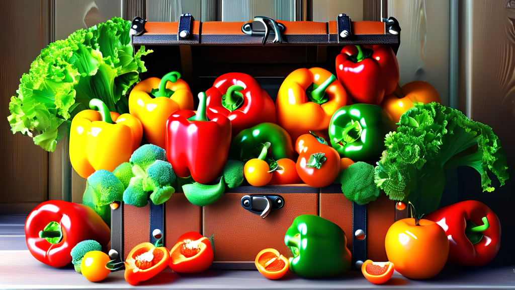 색깔별 파프리카, 어떤 효능을 가지고 있을까? (realistic 스타일)