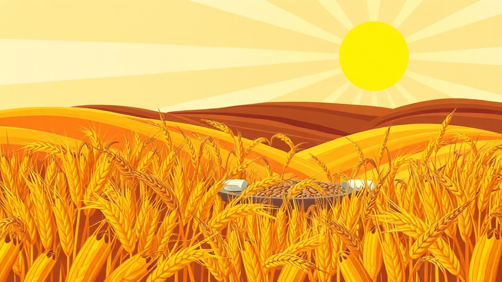 파로 곡물의 주요 영양 성분 (cartoon 스타일)