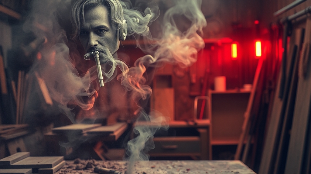 부비동암 원인과 위험 요인 (watercolor 스타일)