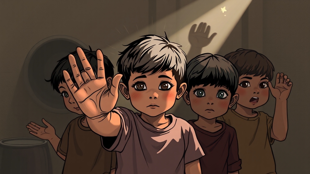 아동 학대 유형별 징후 (illustration 스타일)