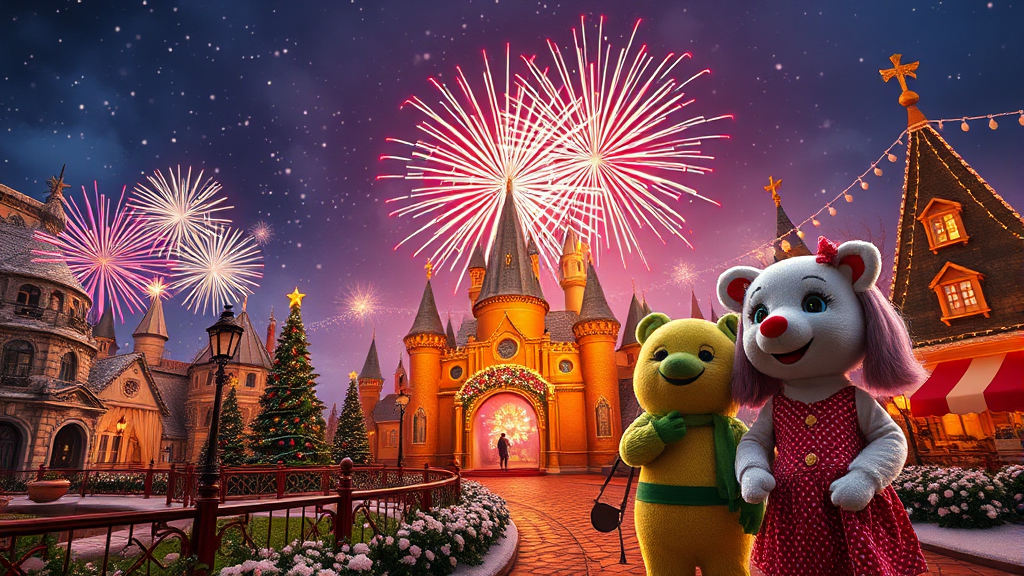 2025 에버랜드 크리스마스 축제 개요 (realistic 스타일)