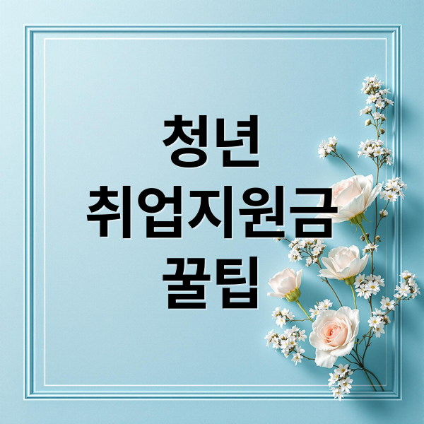 청년
취업지원금
꿀팁 (청년취업지원금 신청)